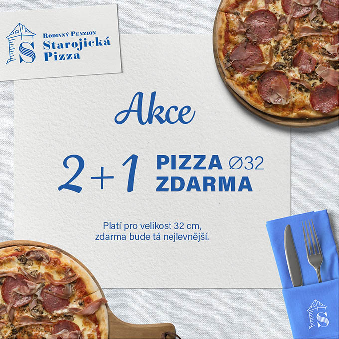 2+1 pizza zdarma reklama